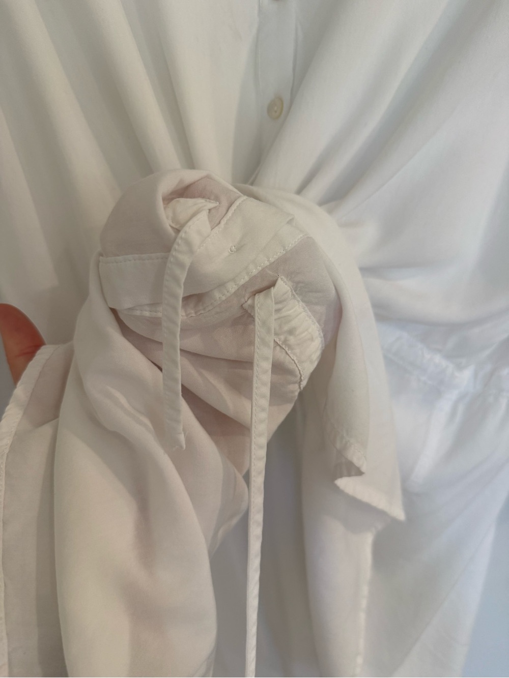 L*SPACE Pacifica White Button-Front Swim Coverup Tunic - Picture 7 of 10